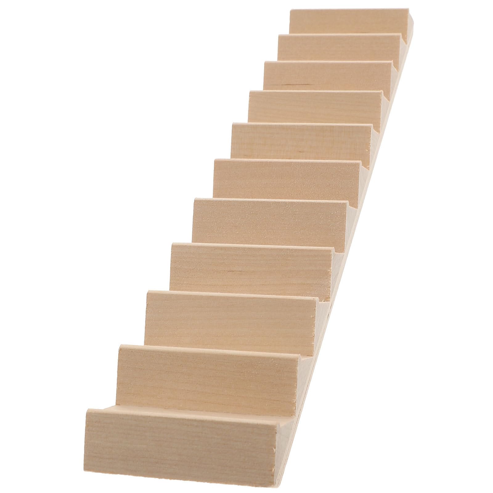NUOBESTY 1:12 scale wooden dollhouse stairs for authentic multi-floor transitions in miniature rooms.