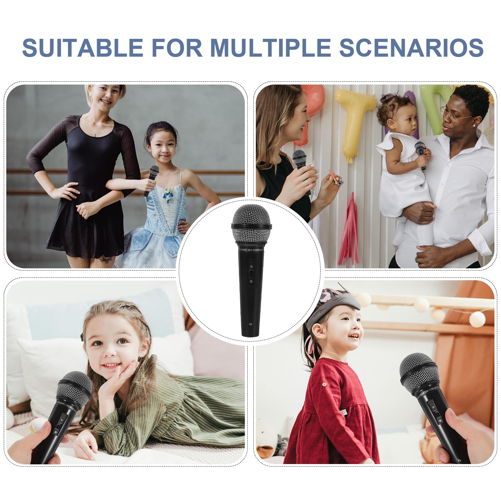 NUOBESTY 6.7-inch toy mic perfect for kids' role playing.