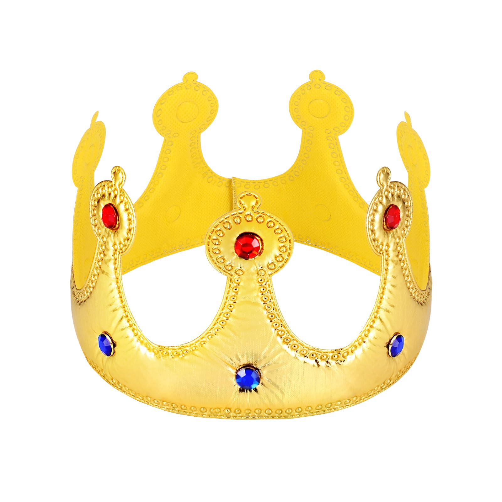 NUOBESTY Golden King Crown for Kids, 22-inch adjustable fit for birthday celebrations