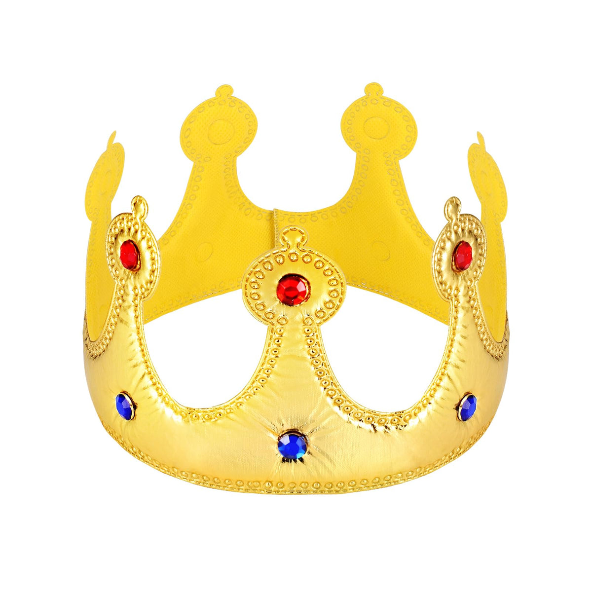 NUOBESTY Golden King Crown for Kids, 22-inch adjustable fit for birthday celebrations
