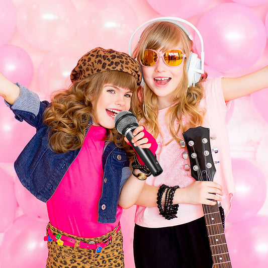 NUOBESTY plastic microphone prop with push-pull switch for pretend performances.