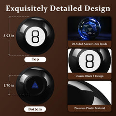 nuogae Mystic 8 Ball nostalgic retro design for any party or desk setup.