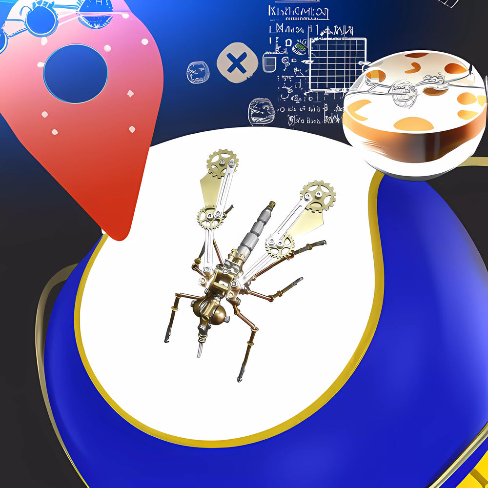NUOSHANZS mosquito mechanical model assembly process highlights step-by-step fit and rotation