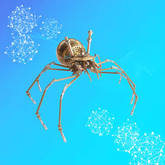 NUOSHANZS Steampunk Golden Spider desk sculpture, perfect home or office decor