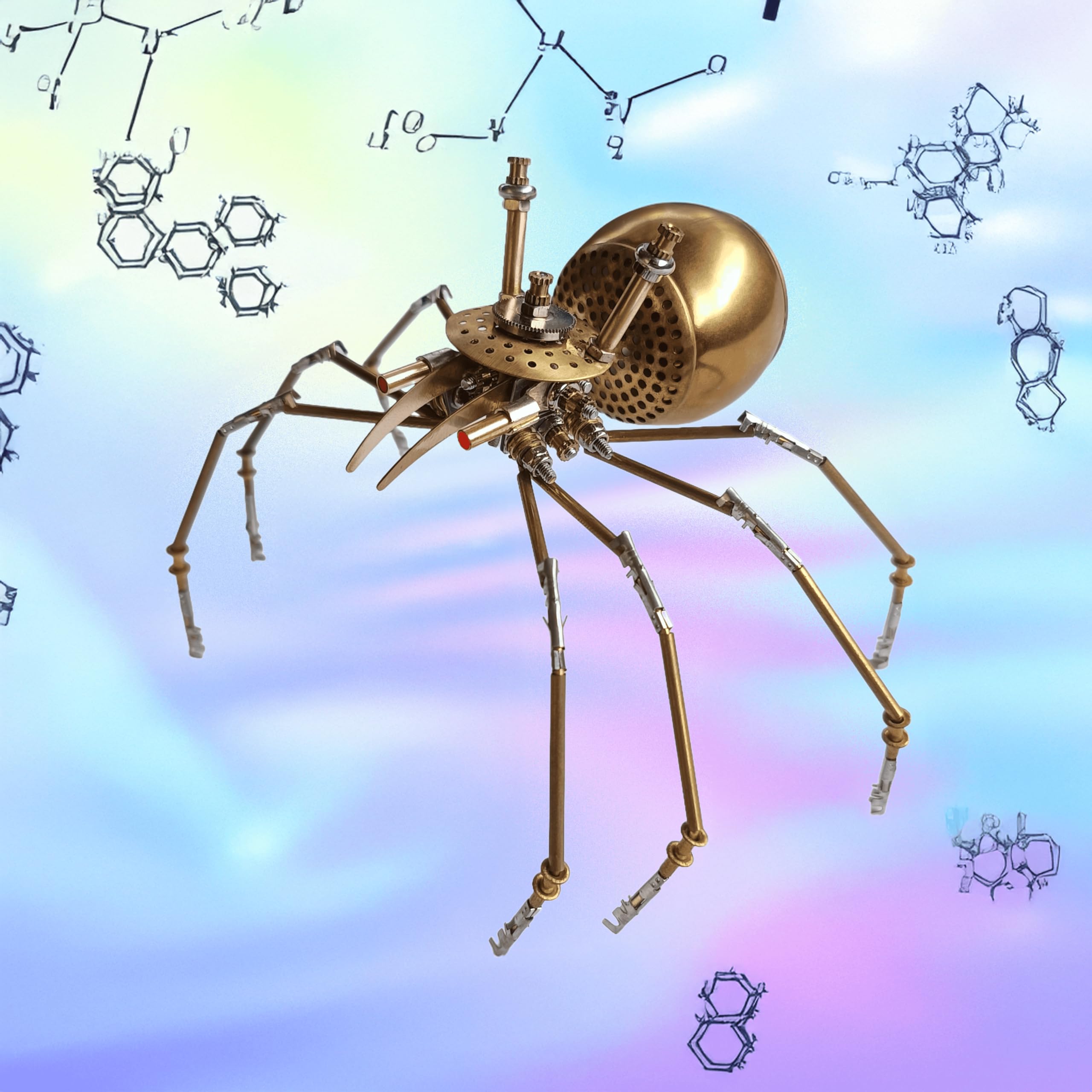 NUOSHANZS Steampunk Golden Spider in-progress build, for hands-on crafting