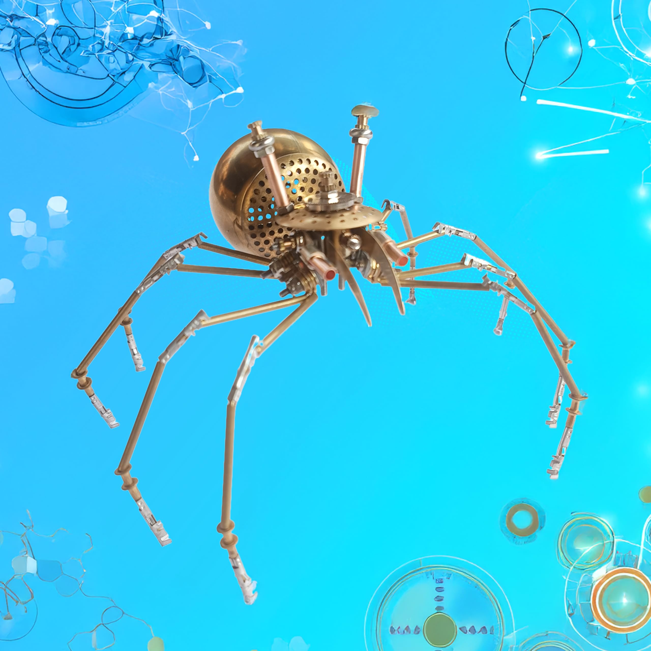 NUOSHANZS Steampunk Golden Spider packaging, includes all tools and instructions