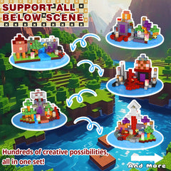 Nurcazo creative world building encourages spatial thinking through vivid, pixel-inspired landscapes.