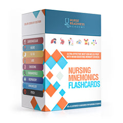 Nurse Readiness Academy flashcards illustrate color-coded content to boost visual learning