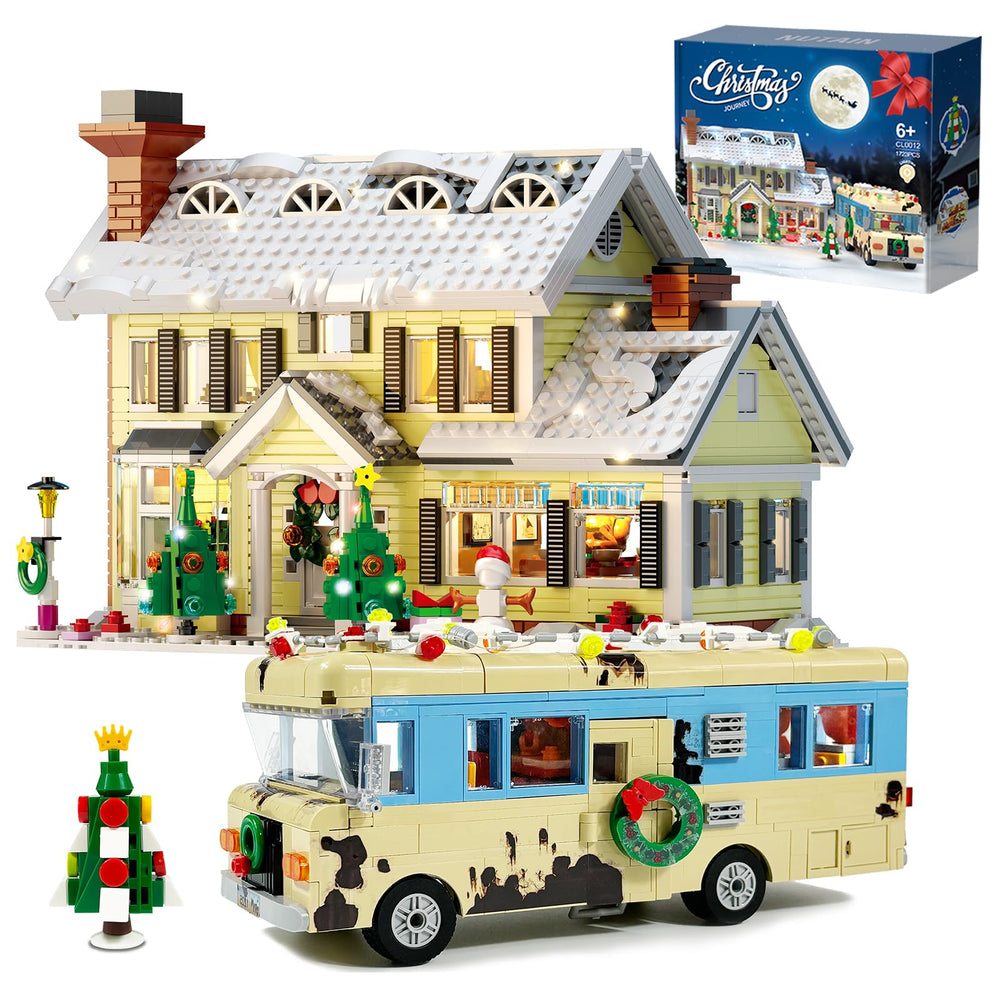 Nutain Snow Village exterior adds festive charm to your holiday display