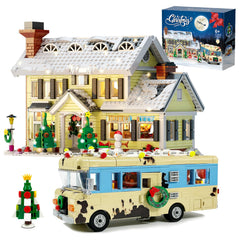 Nutain Snow Village exterior adds festive charm to your holiday display