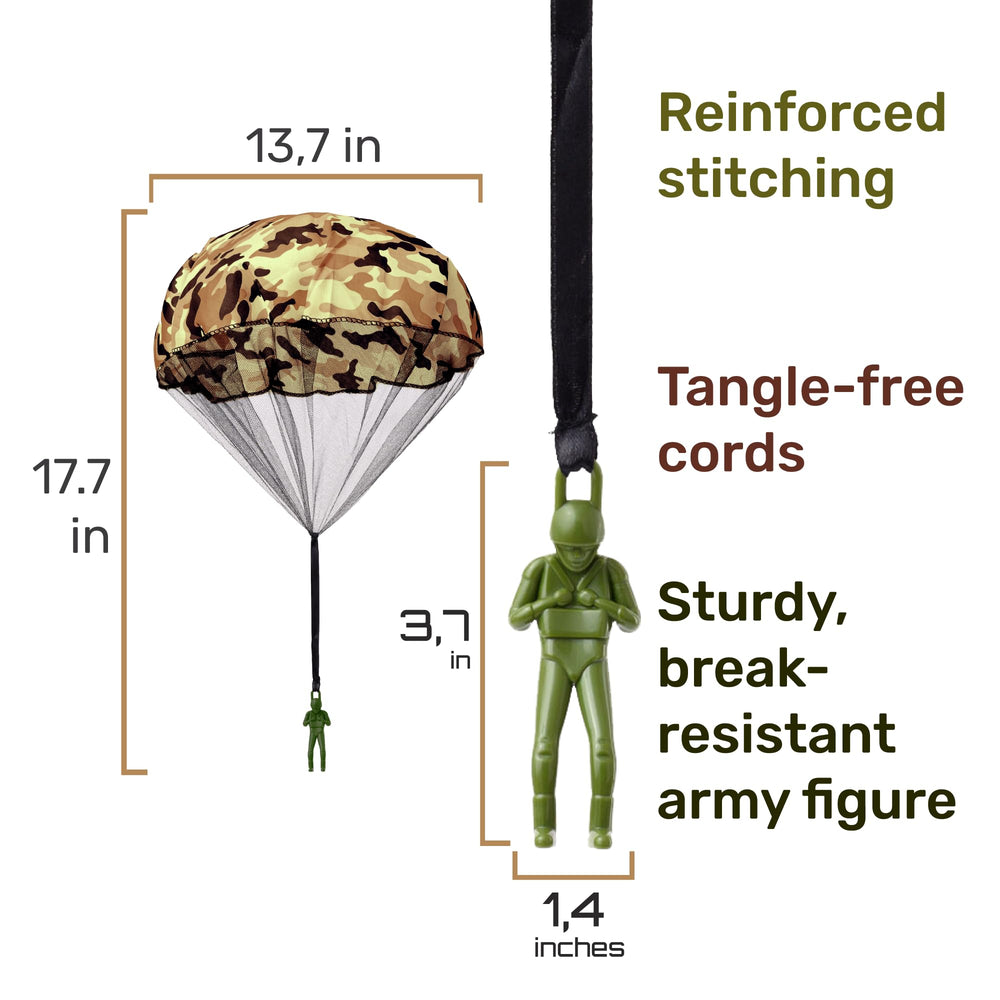 Nutty Toys BPA-Free plastic parachute men offer safe, durable fun