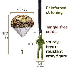 Nutty Toys BPA-Free plastic parachute men offer safe, durable fun