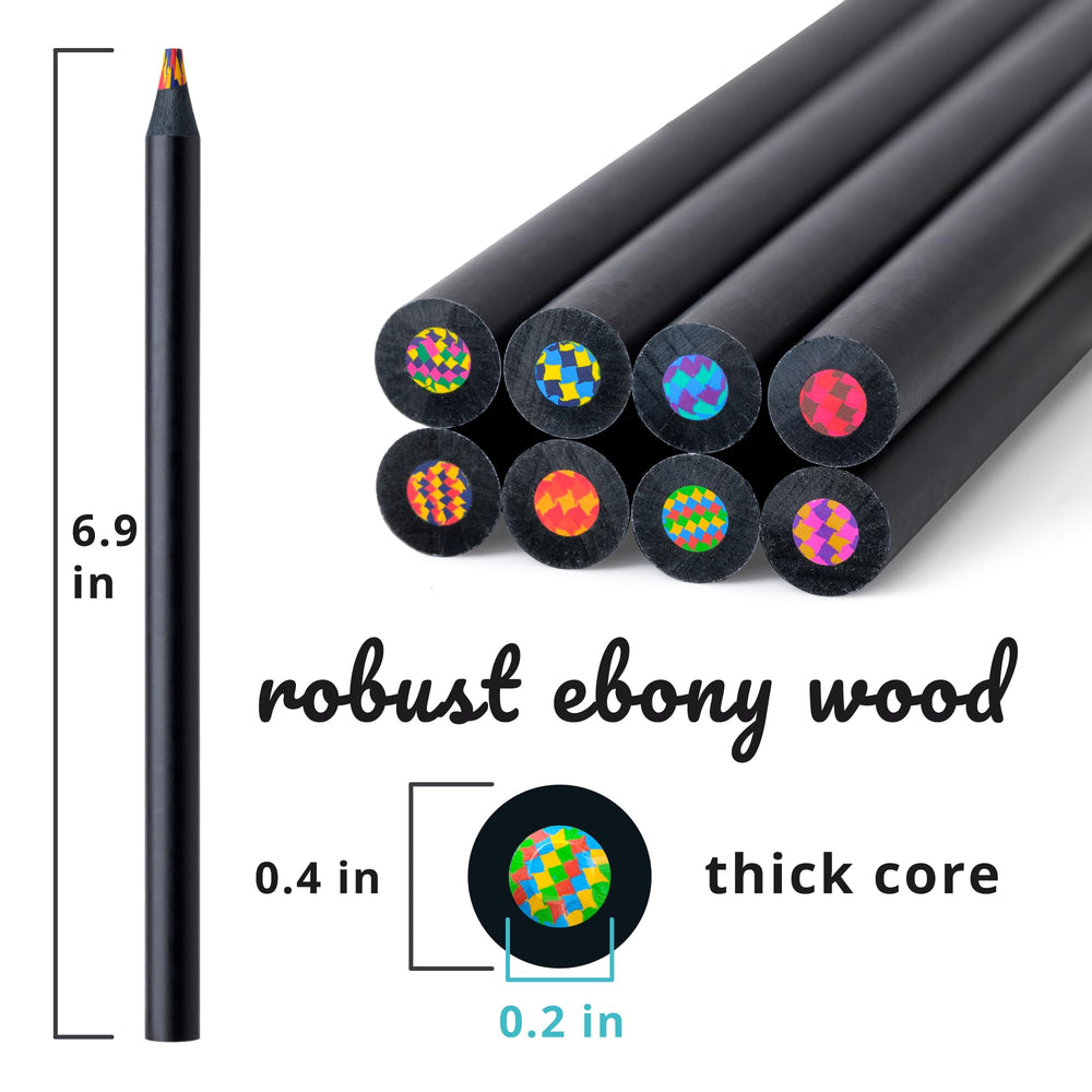 Nutty Toys Jumbo Rainbow Pencils durable core withstands enthusiastic doodling and coloring