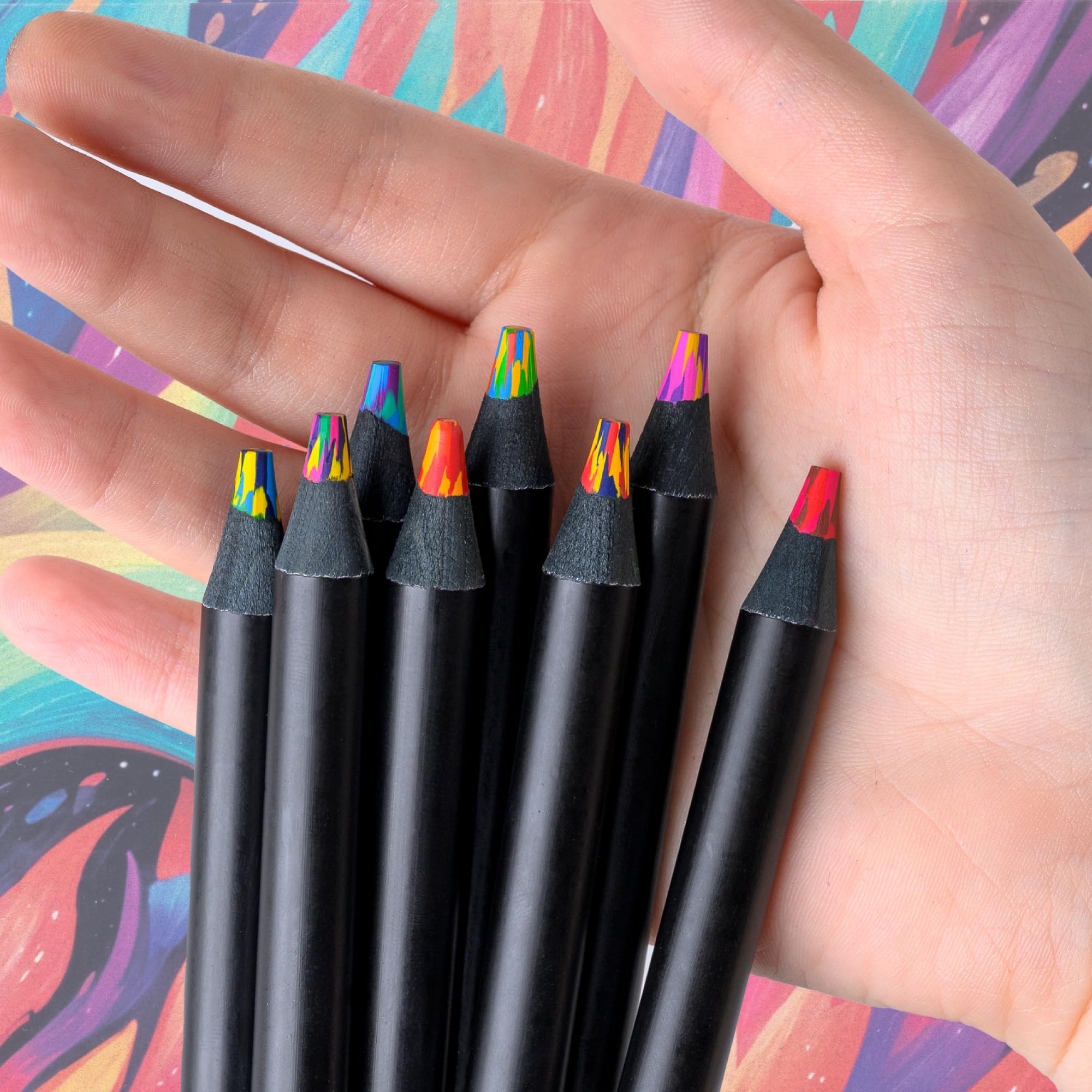 Nutty Toys Jumbo Rainbow Pencils perfect party favors for kids and teens