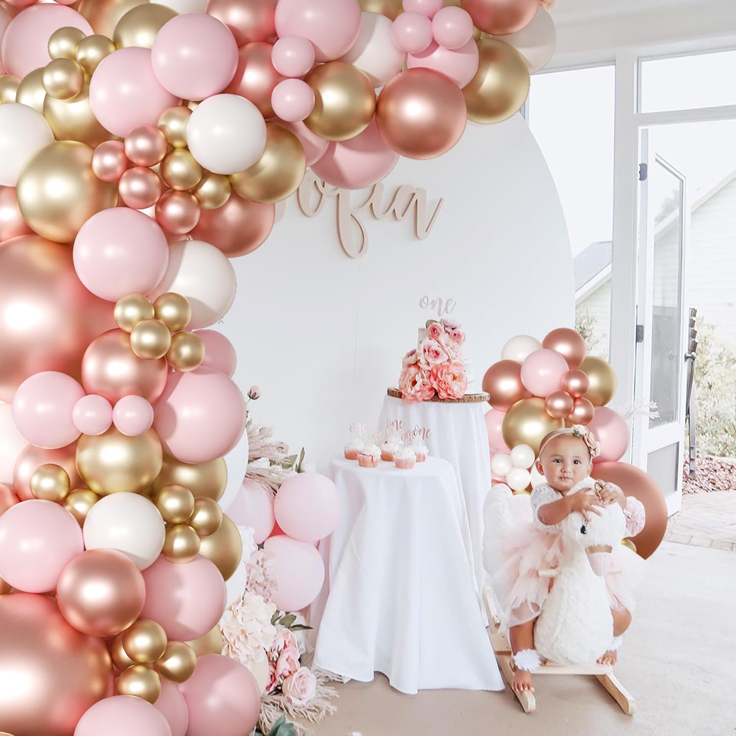 NUTTYBASH rose gold pink 18inch balloons for bold focal points