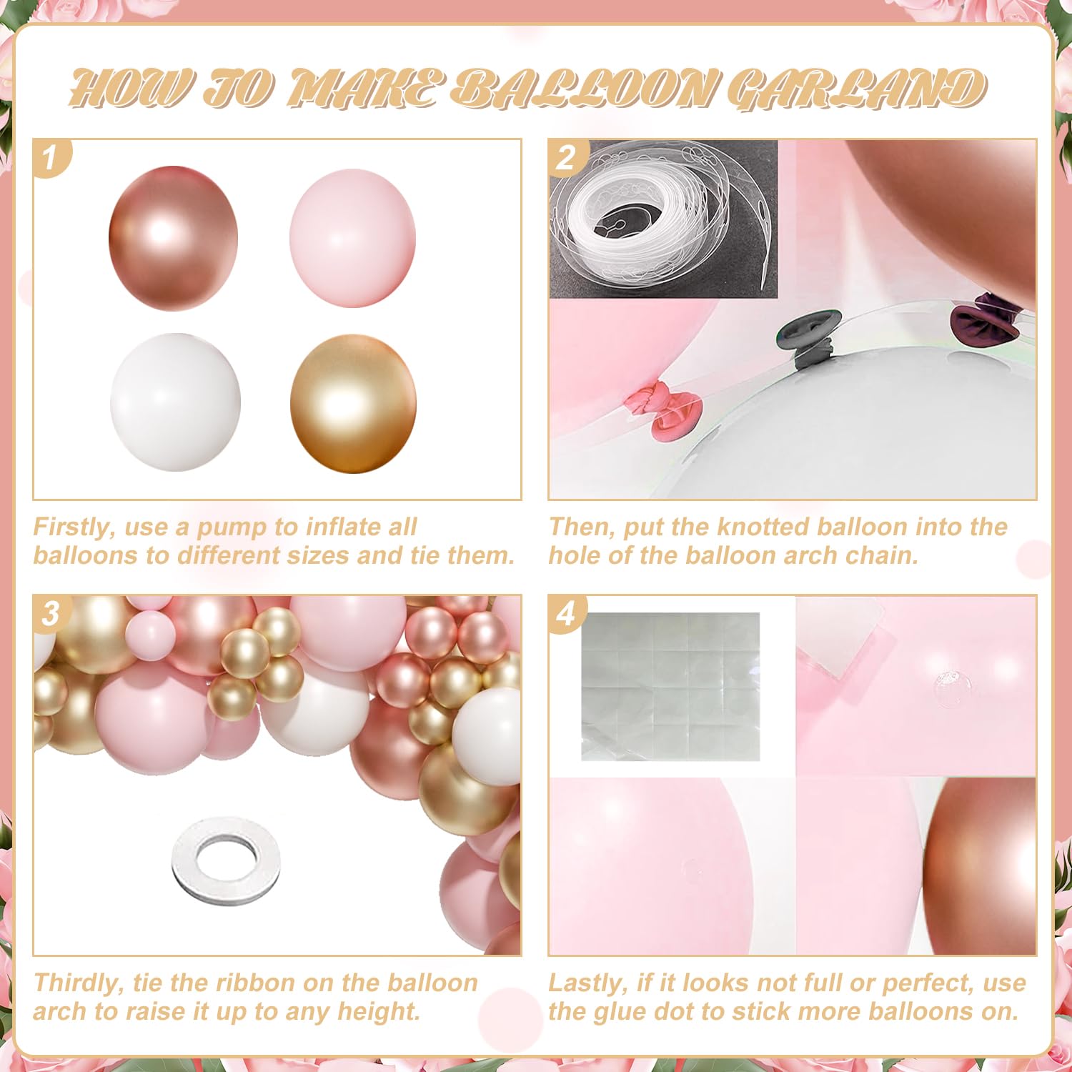 NUTTYBASH rose gold pink celebration decor enhances visuals