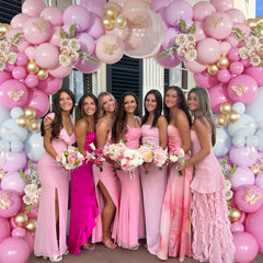 NUTTYBASH rose-gold pink-orange balloons collection for elegant decor