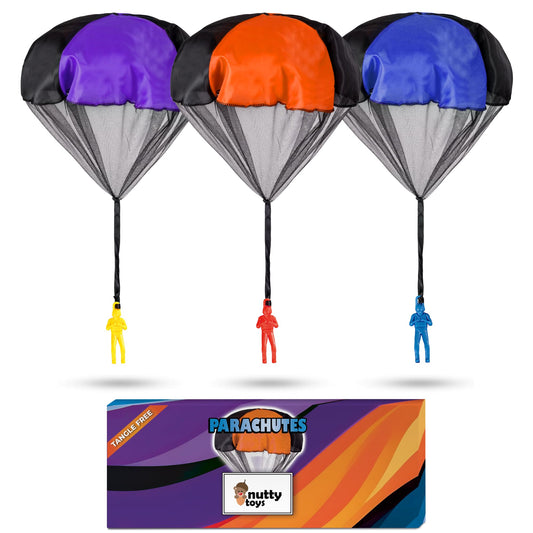 Nutty Toys parachute toy outdoors promoting active, social play.