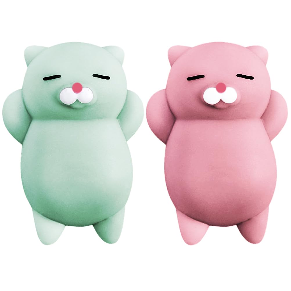 Nutty Toys squishy cat set: two 2-inch kittens in closeup for sensory relief.
