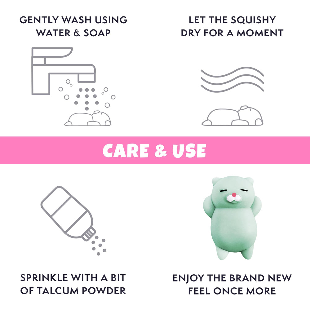 Nutty Toys squishy cat set: belly squish action to ease tense moments.
