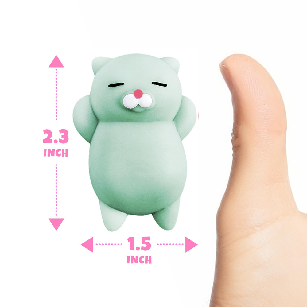 Nutty Toys squishy cat set: durable silicone for repeated squeezing.