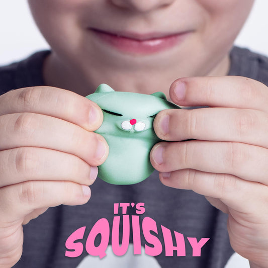 Nutty Toys squishy cat set: soft silicone texture on kittens for calming fidget play.
