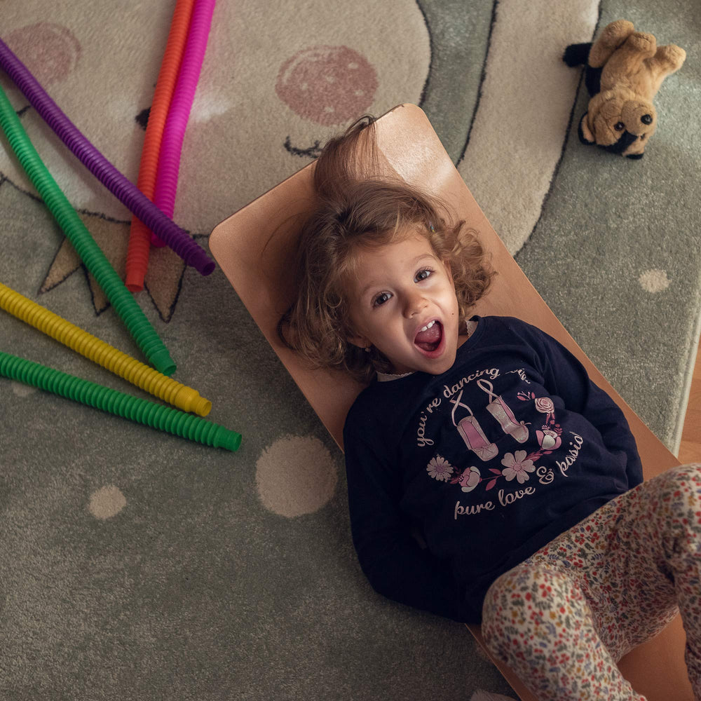 Nutty Toys wobble board with non-toxic coating for safe handling
