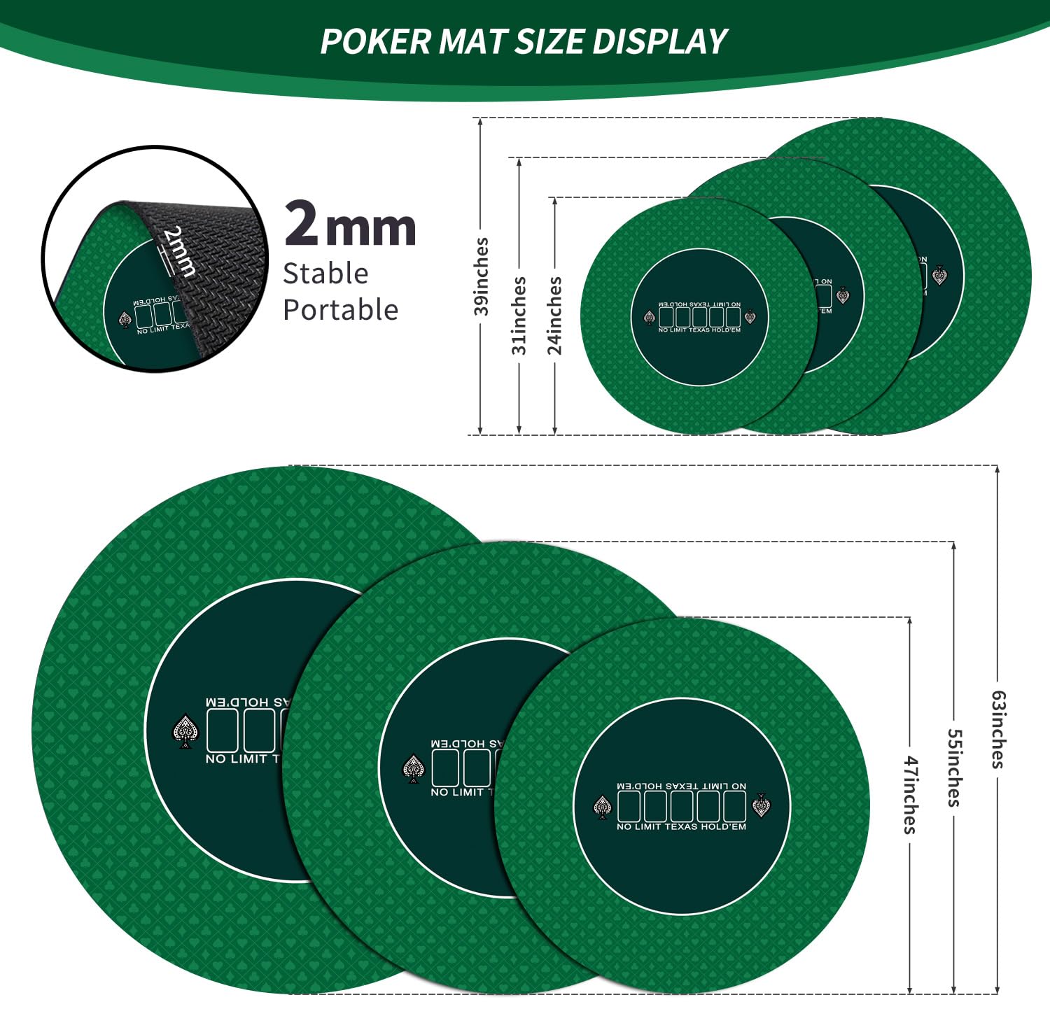 Nuveti portable poker table top shown on a home table.