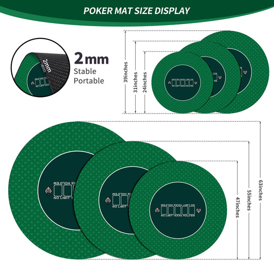 Nuveti portable poker table top shown on a home table.