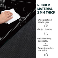 Nuveti poker tabletop 2mm thick mat adds durable comfort