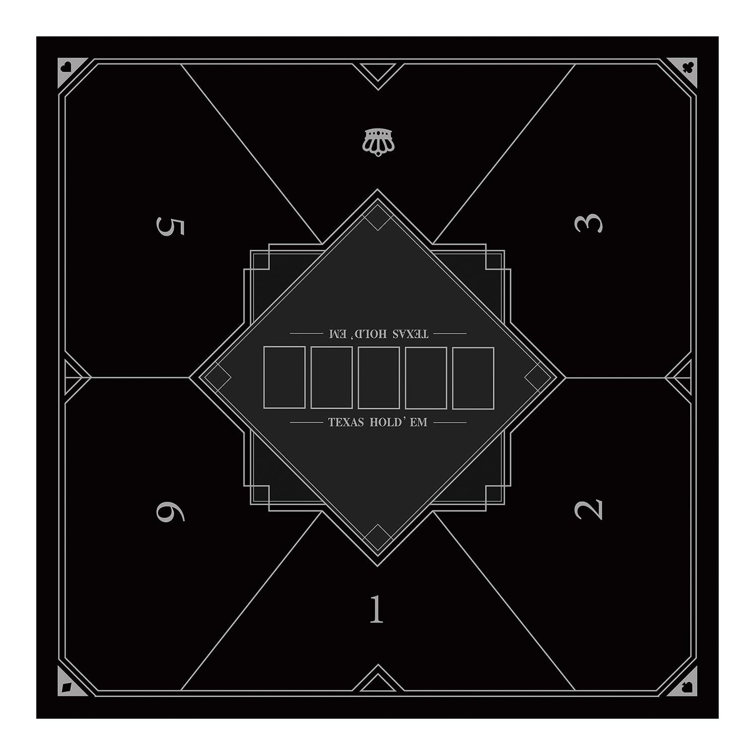 Nuveti poker tabletop 6-players full view with stable surface for group gameplay