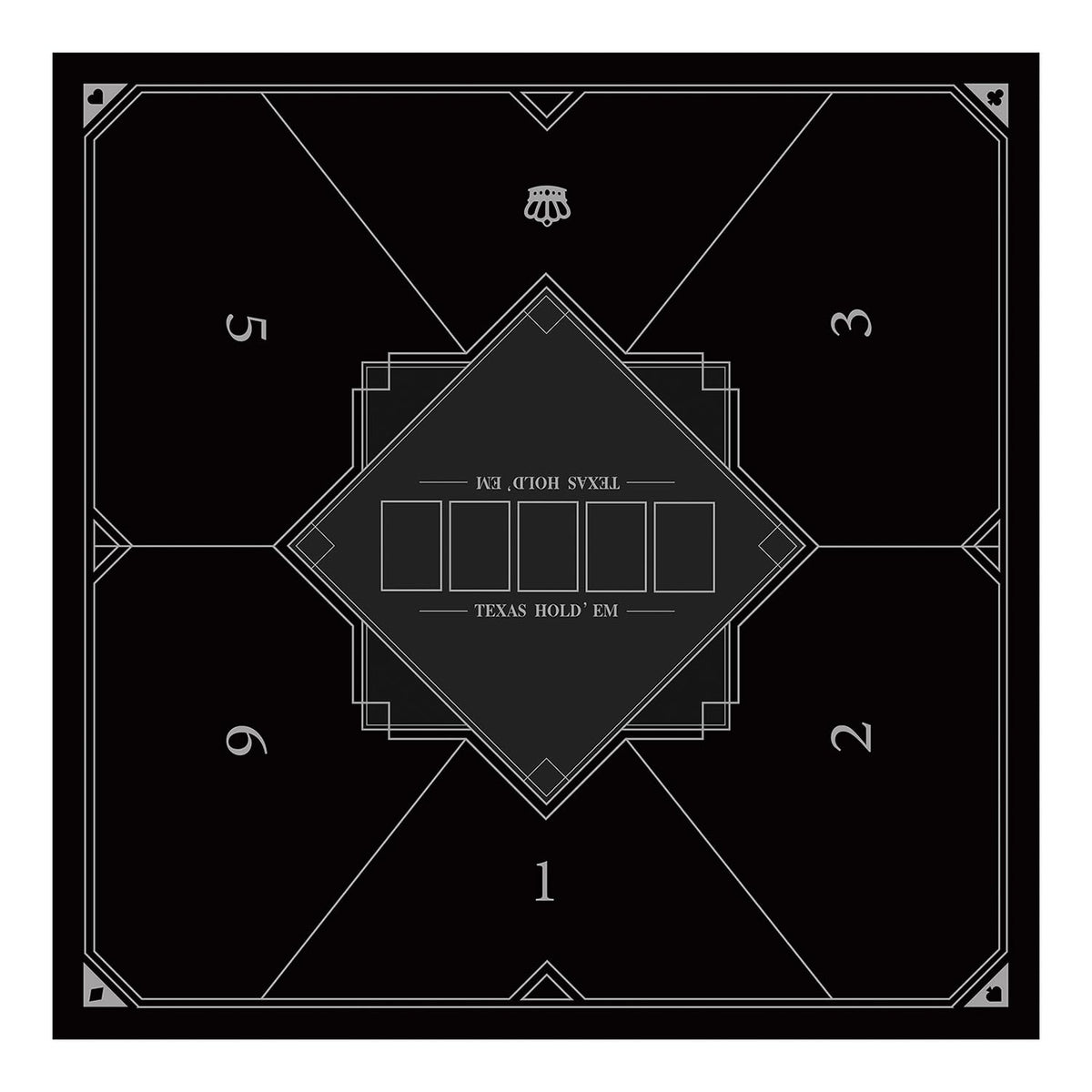 Nuveti poker tabletop 6-players full view with stable surface for group gameplay