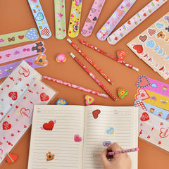 NVAZIOP Valentines slap bracelets image: fun wearable party favors for goody bags.