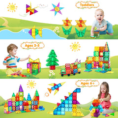 NVHH magnetic tiles featuring different shapes inspiring varied structures