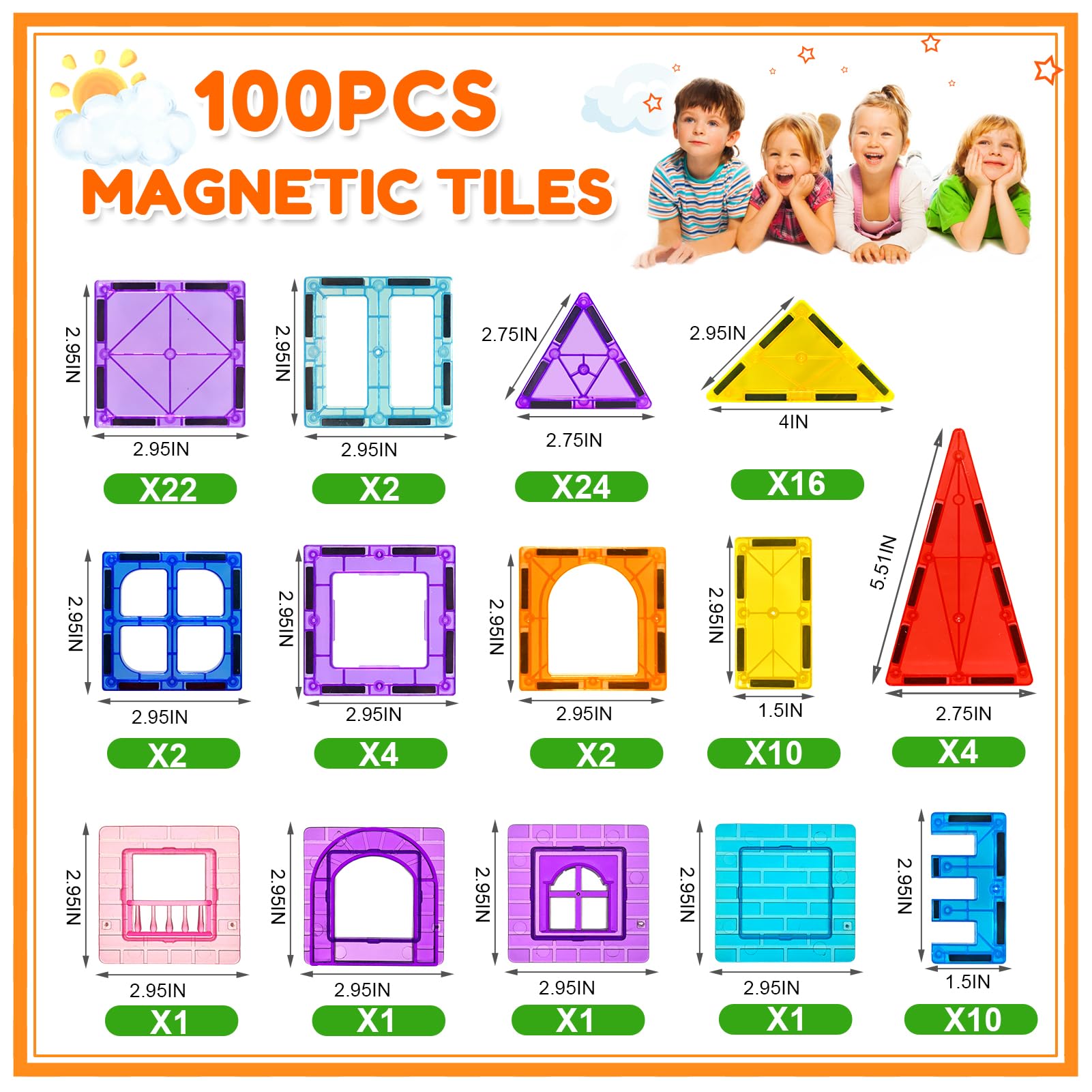 NVHH magnetic tiles storage base keeps tiles organized after play