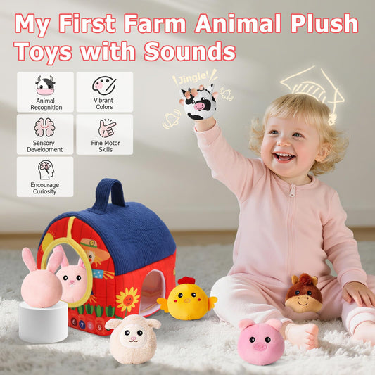 NXLPJH Surprise Barn openings reveal textures and sounds for fine motor play.