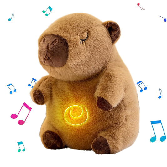 NXNYNZ capybara breathing plush, front view, showcasing calming presence for cozy evenings