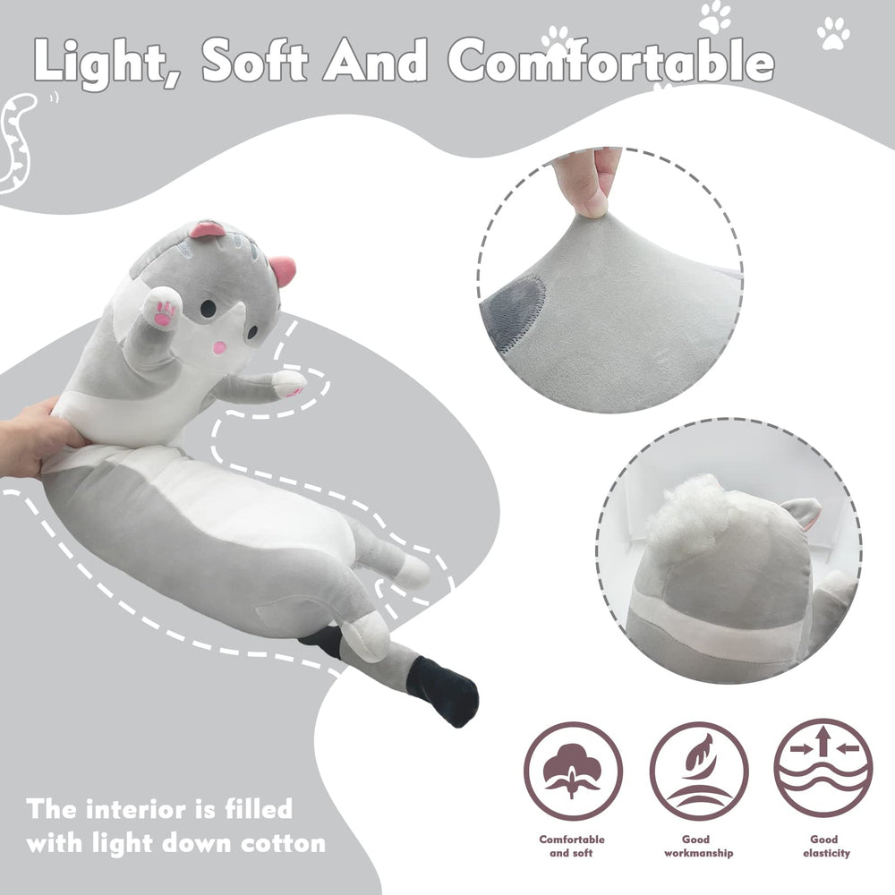 NXNYNZ cat plush hugging pose provides soft comfort for naps