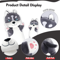 NXNYNZ husky plushie face closeup highlighting cute cuddly appeal