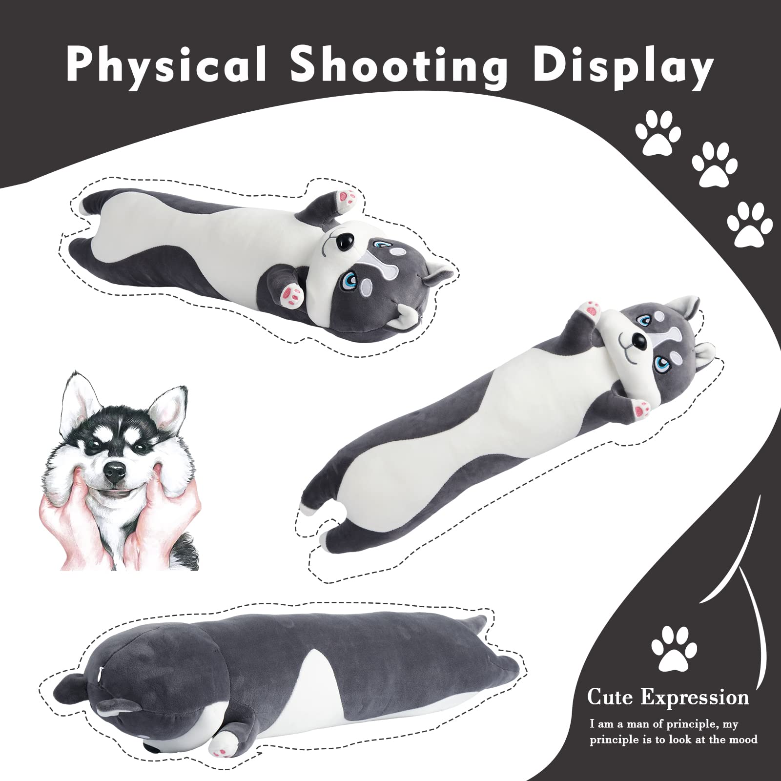 NXNYNZ kawaii dog stuffed animal gift suitable for birthdays and holidays