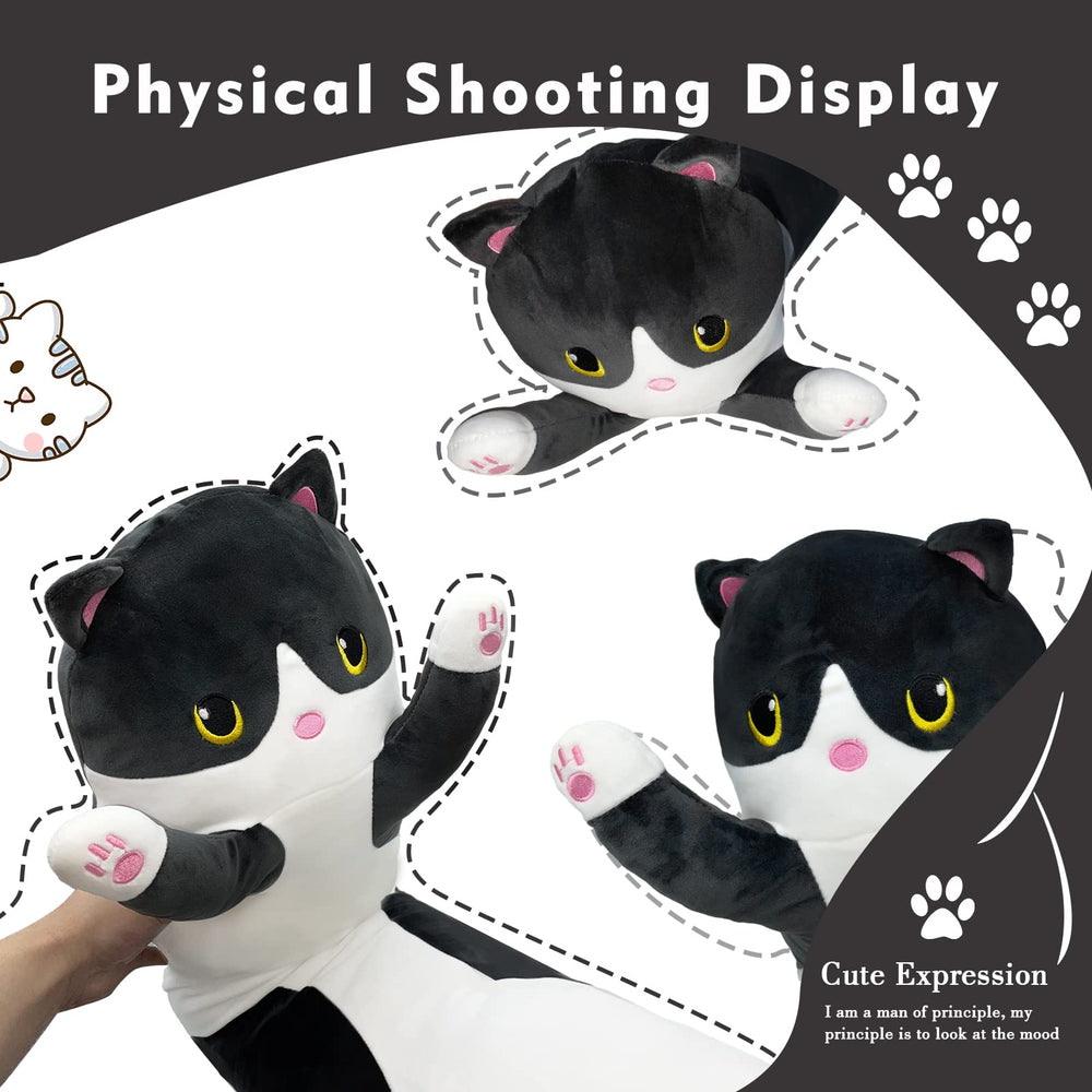 NXNYNZ long cat plush pillow 43.3in pink is ideal for cuddle-worthy gifts