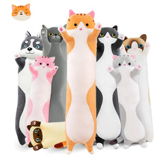 NXNYNZ long cat pillow 51in yellow offers soft full-body comfort.