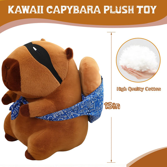 NXNYNZ soft fluffy capybara plush fabric detail for cuddling