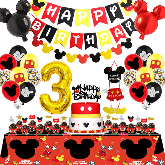 Nyhpar Cartoon Mouse 3rd Birthday banner enhances a playful party welcome.
