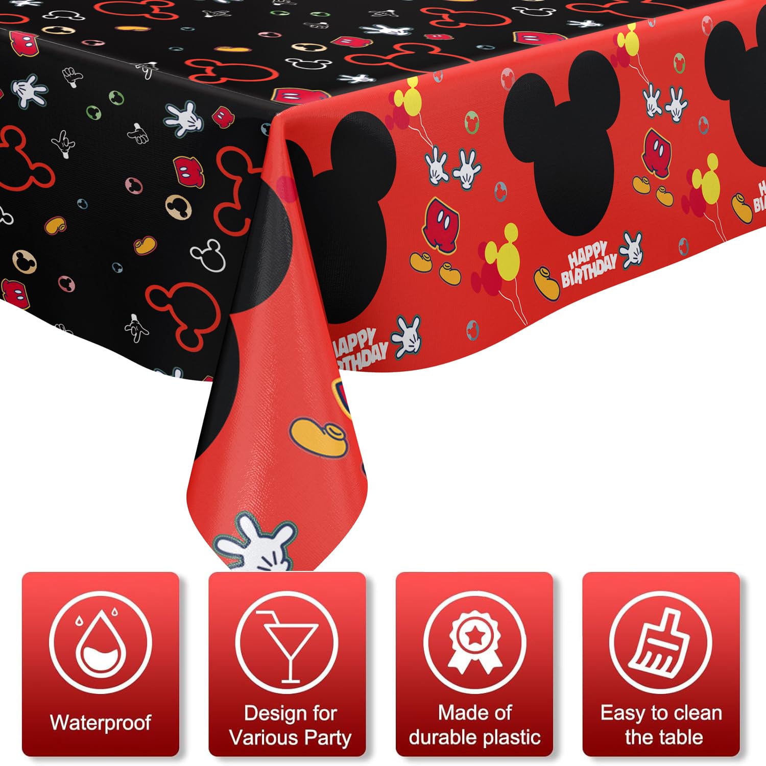 Nyhpar cartoon mouse design adds playful vibes to kids' celebrations.