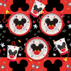 Nyhpar black red theme tablecloths versatile for indoor or outdoor use.