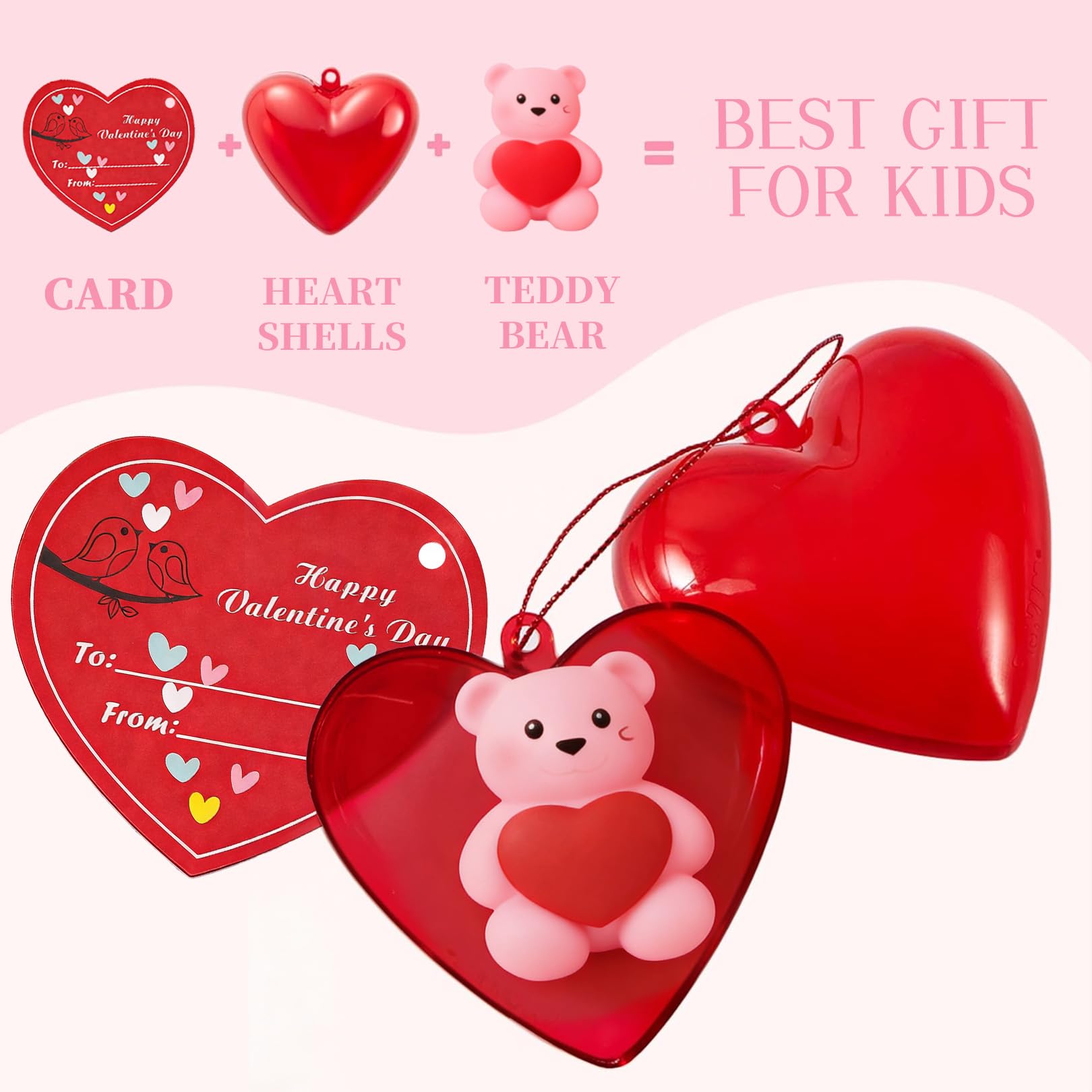 NYPHZAT classroom Valentine exchange set with toys, cases, and cards