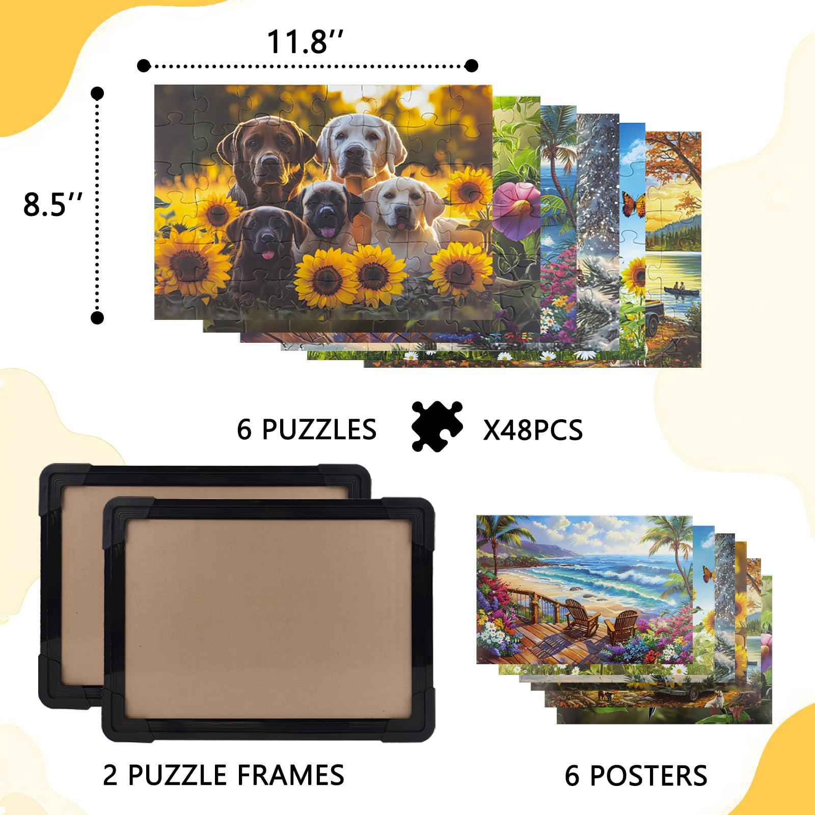 NZNDB two photo frames to display finished puzzle keepsakes.