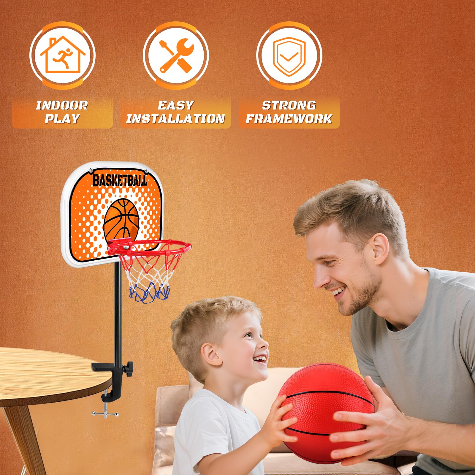 NZQXJXZ toddler basketball hoop with two balls offers high-bounce play value.