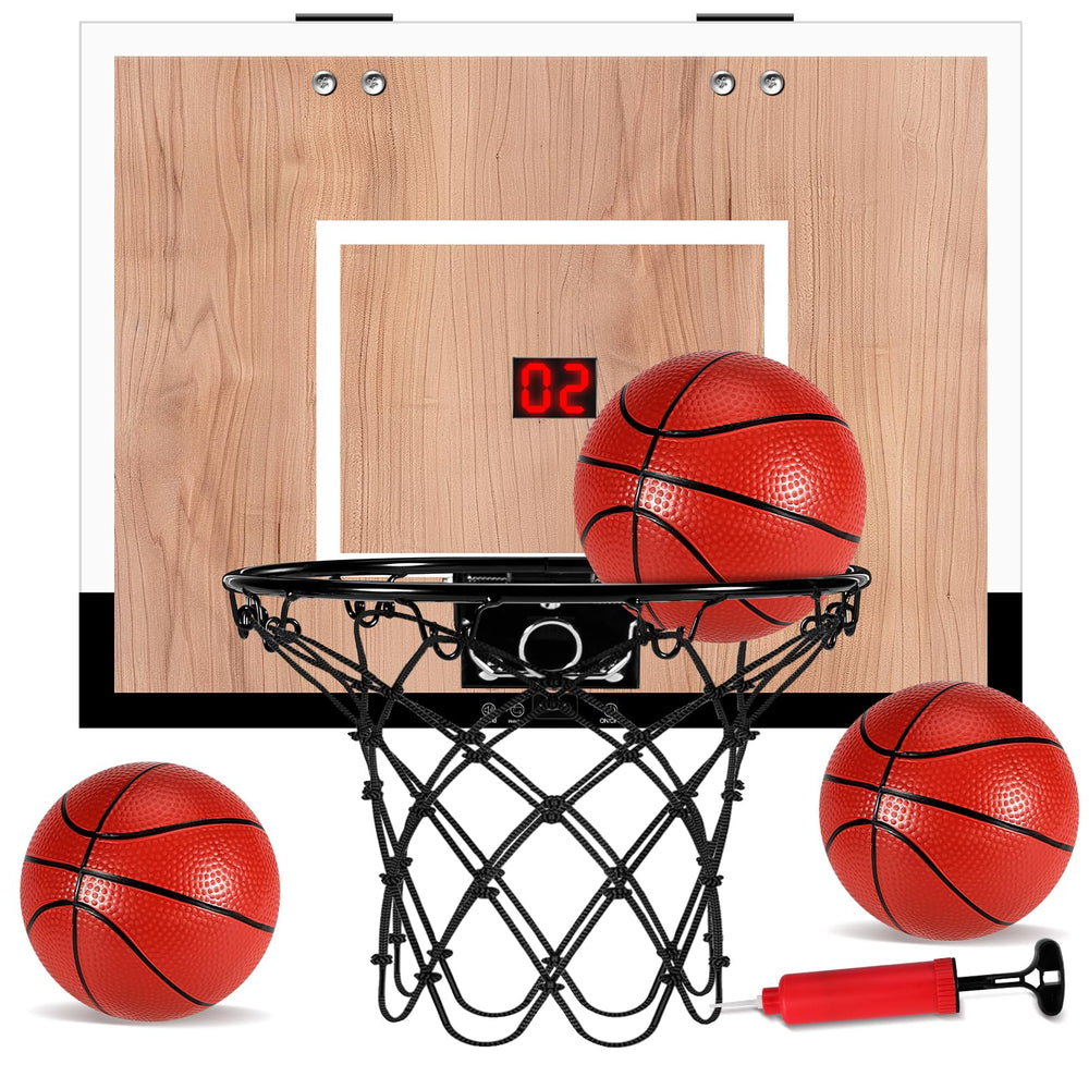 NZQXJXZ indoor basketball hoop with wooden backboard boosts home practice